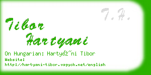 tibor hartyani business card